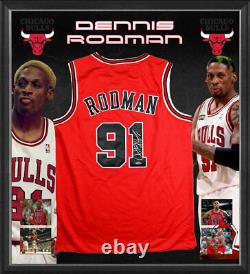 Dennis Rodman Hand Signed Chicago Bulls Jersey Nba Basketball The Worm Jordan