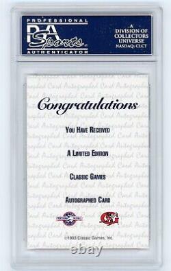 Derek Jeter Signed 1993 Classic Best Auto 13/1200 Rookie Card Psa 9 Low Pop