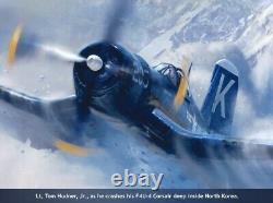 Devotion F4U Corsair art autographed by Medal of Honor pilot Capt. Tom Hudner