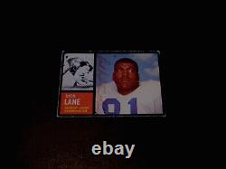 Dick Night Train Lane 1962 Topps #60 Autographed HOF Lions NFL Vintage Auto