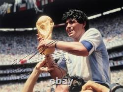 Diego Maradona Hand Signed Autograph Argentina World Cup 16x12 + Official COA