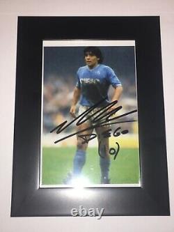 Diego Maradona Hand Signed Autograph Photo Argentina & Napoli Legend