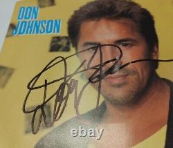 Don Johnson Hand Signed 45 Vinyl Record HEARTBEAT Rare Autograph with C. O. A