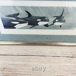 Don Li-Leger Orcas Framed Print Signed Autographed 17/200 Limited Edition Etched