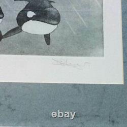 Don Li-Leger Orcas Framed Print Signed Autographed 17/200 Limited Edition Etched