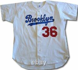 Don Newcombe Hand Signed Autographed Brooklyn LA Dodgers Inscribed Stat Jersey