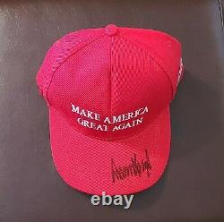 Donald Trump Autograph Hand Signed MAGA Hat with Letter of Authenticity