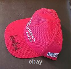 Donald Trump Autograph Hand Signed MAGA Hat with Letter of Authenticity