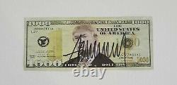 Donald Trump Hand-Signed, Autographed Bill with Certificate of Authenticity