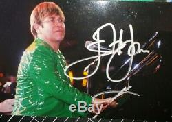 ELTON John hand signed autographed 3x5 photo display + 2 VIP pass COA