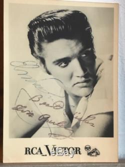 ELVIS PRESLEY hand signed RCA card, autograph In-person 1959, 2 COAs museum