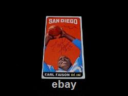 Earl Faison 1965 Topps #158 Autographed San Diego Chargers AFL Card Auto SD'60s