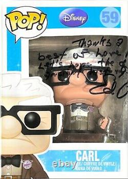 Ed Asner Hand Signed Autographed Carl Disney Funko Pop Toy #59 With Coa Rare 2