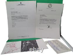 Evelle Younger 1970s CA hand signed letter GOP Atty Gen card to Kirk Douglas lot