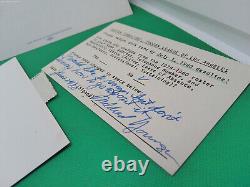 Evelle Younger 1970s CA hand signed letter GOP Atty Gen card to Kirk Douglas lot