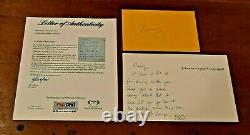 Extremely Rare CHRIS FARLEY Hand Written Signed Greeting Card-TOMMY BOY-SNL-PSA