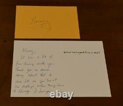 Extremely Rare CHRIS FARLEY Hand Written Signed Greeting Card-TOMMY BOY-SNL-PSA