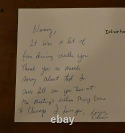 Extremely Rare CHRIS FARLEY Hand Written Signed Greeting Card-TOMMY BOY-SNL-PSA