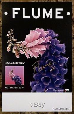 FLUME Skin Ltd Ed Hand Signed Autographed RARE Poster +FREE EDM Dance Pop Poster