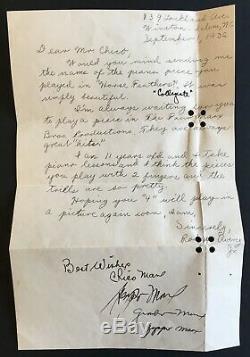 FOUR MARX BROTHERS Autographed Fan Letter ca. 1932 Hand Signed