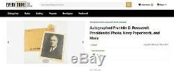 FRANKLIN D. ROOSEVELT JSA LOA Autograph Hand Signed Photo President