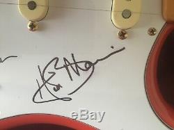 Fender Fiesta Red Stratocaster HAND Signed by The Shadows Hank Marvin, Autograph