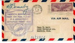 First Person To Earn a Soaring License Ralph Barnaby Hand Signed Cover COA