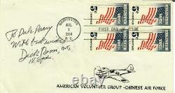 Flying Tigers John Dick Rossi Hand Signed FDC Dated 1964 JG Autographs COA