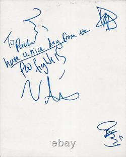 Foo Fighters REAL hand SIGNED 8x10 Cardstock JSA LOA Autographed Grohl Hawkins +