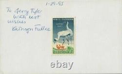 Ford Foundation Kathryn Fuller Hand Signed 3X5 Card With RARE Stamp COA