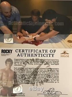 Framed Sylvester Stallone Hand Signed Officially Licensed Rocky IV Shorts Aftal