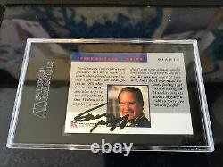 Frank Gifford HAND SIGNED INSERT 1992 Pro Line #428 WHITE WHALE SGC 8 AUTO 8