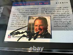 Frank Gifford HAND SIGNED INSERT 1992 Pro Line #428 WHITE WHALE SGC 8 AUTO 8