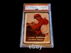 Frank Robinson 1957 Topps #35 Autographed HOF Rookie Card Reds Auto RC PSA/DNA