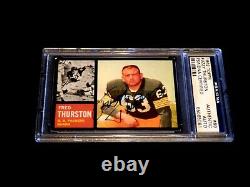 Fred Fuzzy Thurston 1962 Topps Autographed Rookie Card Packers Auto NFL PSA/DNA