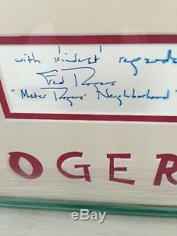 Fred Rogers Autograph Mister Rogers Framed Photo And Hand signed Card JSA Auth