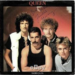 Freddie Mercury Hand Signed Queen Radio Ga Ga Autographed 7 Vinyl Original Sig