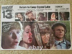 Friday the 13th 1980 hand signed mini poster autograph jason King Morgan Taylor