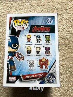 Funko Pop Captain America Unmasked Avengers 92 Hand Signed Chris Evans Autograph