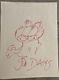 Garfield Jim Davis Original Drawing Hand Signed Autographed 8 X 11 Withcoa