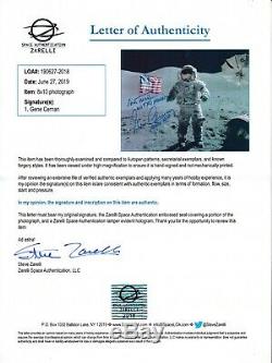 GENE CERNAN APOLLO 17 LAST MAN ON THE MOON HAND SIGNED 8x10 PHOTO NASA W-LOA