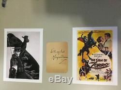 GUY WILLIAMS hand signed autograph index card ZORRO or LOST IN SPACE 3.25x4.5