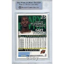 Gary Payton Seattle Supersonics Autograph 1999 Hoops Card Sonics Auto Beckett