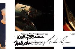 Gemini Program 8x10 Hand Signed by 6 NASA Astronauts withCOA See Description