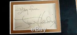 Genuine Jimi Hendrix Hand Signed Autograph Signature with Stay Free Inscription