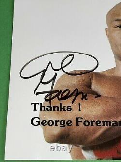 George Foreman 4x6 card hand signed PSA DNA Certificate Of Authenticity