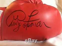 George Forman Autographed Everlast Right Hand Red Boxing Glove (COA)