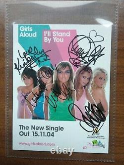 Girls Aloud Hand Signed Autographs Photo Cards Sarah Harding Cheryl Cole +++