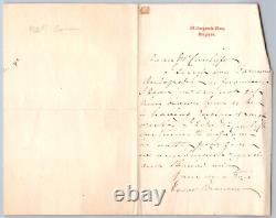 Grace Barnum Hand Signed Letter P. T. Barnum's First Wife