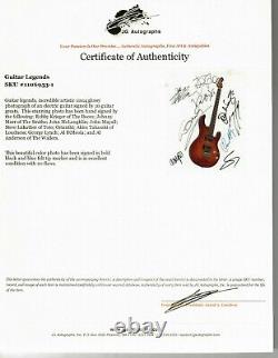 Guitar Legends Hand Signed (X9) Mounted 11X14 Color Photo JG Autographs COA